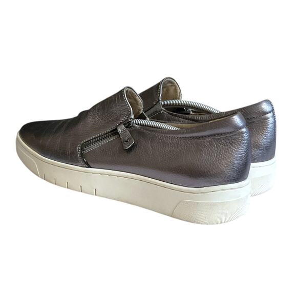 Naturalizer Hawthorn Leather 9.5 M Comfort Shoes Women's Pewter Side Zip - Picture 4 of 10